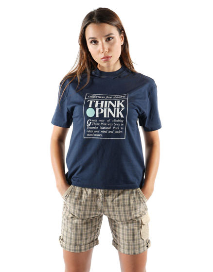 Think Pink Big Logo Shirt Wmn dress blues