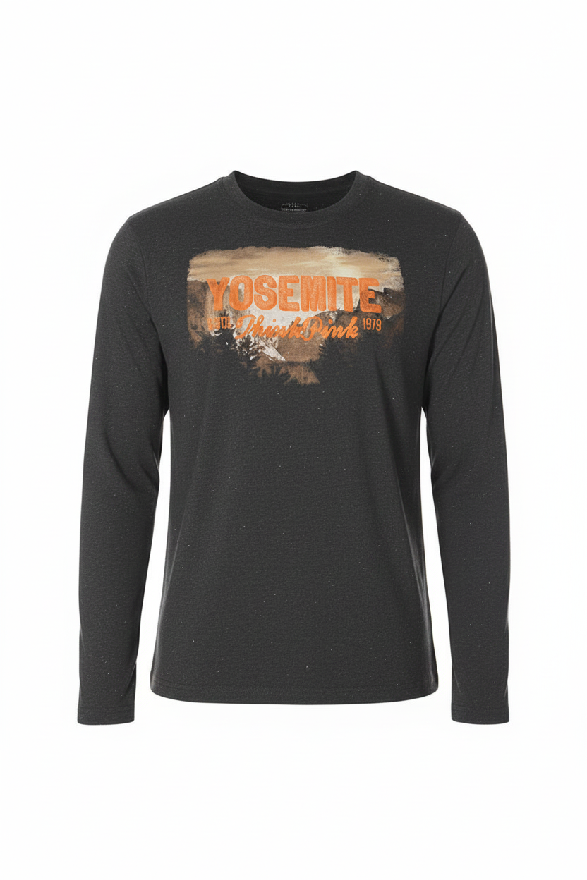 Think Pink Long Sleeve Shirt grey melange